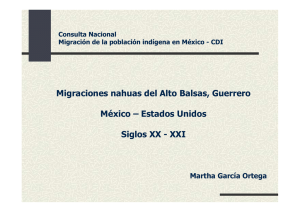 Migraciones nahuas del Alto Balsas, Guerrero México – Estados