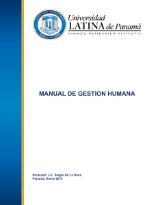 manual de gestion humana - Universidad Latina de Panamá