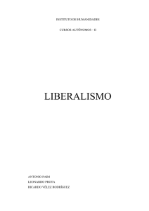 liberalismo - Instituto de Humanidades