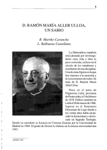 D. RAMÓN MARÍA ALLER ULLOA, UN SABIO
