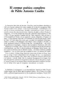 pdf El "corpus" poético completo de Pablo Antonio de Cuadra