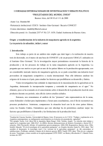 Origen y transformacion de la industria de maquinaria agricola en la