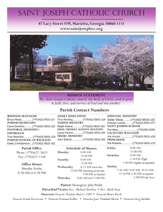Mass Intentions May 4—May 11 - Saint Joseph Catholic Church