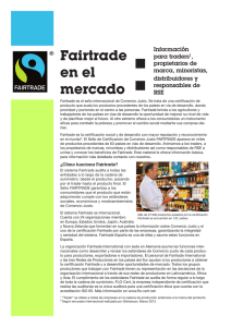 Dossier Fairtrade en el mercado - Sello FAIRTRADE