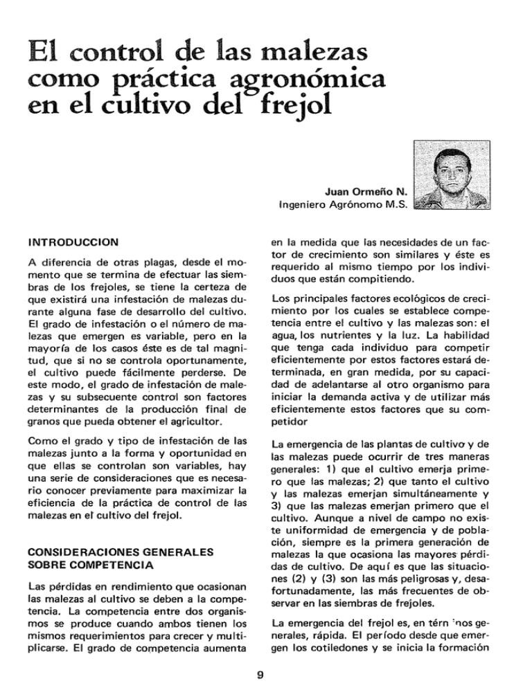 El Control De Las Malezas Como Practica Agronomtca En El