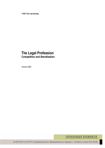 The Legal Profession Competition and liberalisation by