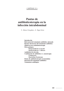 (Pautas de antibioticoterapia en la infección intrabdominal)149.42 KB