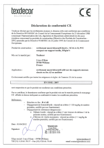 D&eacute;claration de conformit&eacute; CE
