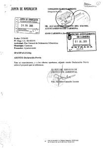 Declaraci&oacute;n Previa