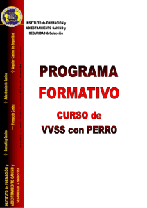 PROGRAMA FORMATIVO CURSO VVSS CON PERRO