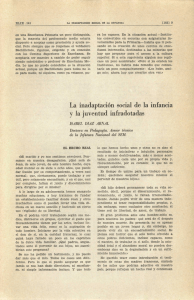 La inadaptación social de la infancia y la juventud infradotadas
