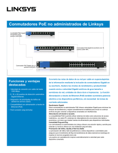 Conmutadores PoE no administrados de Linksys