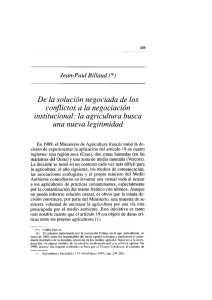 De la solución negociada de los conﬂictos a la negociación