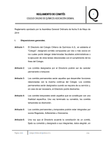Reglamento de Comite´s CChQ - Colegio Chileno de Químicos AG
