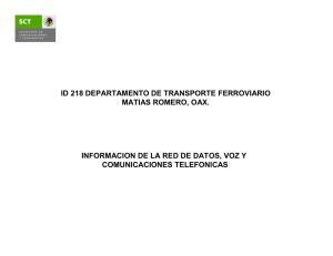 id 218 departamento de transporte ferroviario matias romero, oax