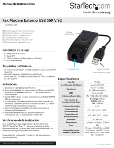 Fax Modem Externo USB 56K V.92