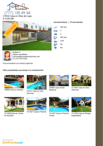 CV832 Casa en Villas del Lago $ 4,200,000 Características