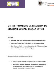 UN INSTRUMENTO DE MEDICION DE SOLEDAD SOCIAL