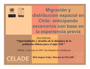 Migración y distribución espacial en Chile: anticipando escenarios