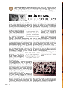 JULIÁn CUEnCa, Un ZURDo DE oRo