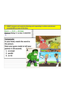 Page 1 1. IWBAT interpret unit words by listening and responding in