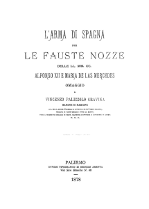 L`arma di Spagna per le Fauste Nozze delle LL. MM. CC. Alfonso XII