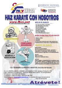 C.B. TEODORO LLORENTE-ABASTOS. Sección de Karate