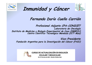 Inmunidad y Cáncer - Asociación Oncólogos Clínicos de Córdoba