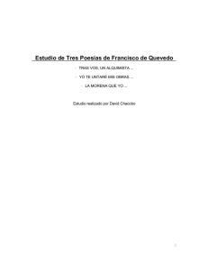 Estudio de Tres Poesías de Francisco de Quevedo