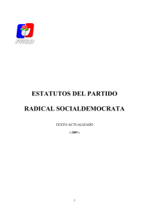 ESTATUTOS DEL PARTIDO RADICAL SOCIALDEMOCRATA