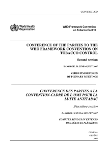 conference of the parties to the who framework convention on