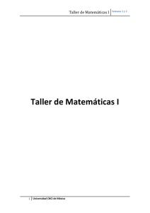 Taller de Matemáticas I
