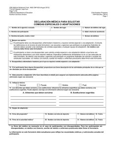 Medical Statement Form (Spanish) - USDA Civil Rights (CA Dept of