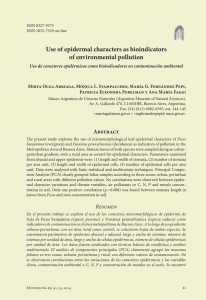 Use of epidermal characters as bioindicators of environmental