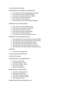 Juntas Electorales de Guinea Ecuatorial: Lista de Miembros
