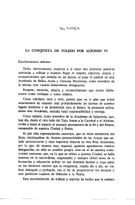 "La conquista de Toledo por Alfonso VI".