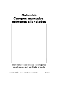 Colombia Cuerpos marcados, crímenes silenciados