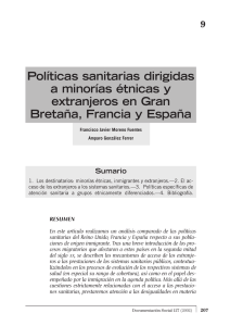 políticas sanitarias dirigidas a minorías étnicas y extranjeros en gran