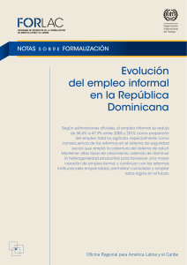 Evolución del empleo informal en la República Dominicana