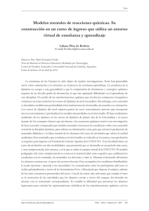 Modelos mentales de reacciones químicas. Su construcción en un