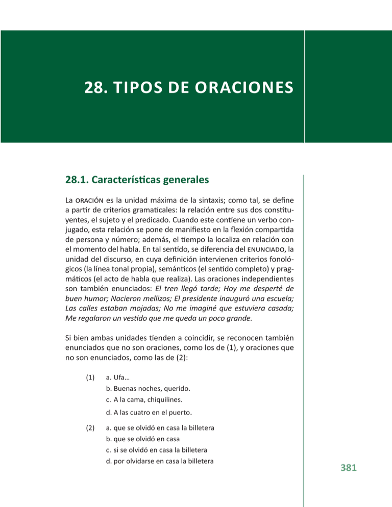 28. TIPOS DE OrACIONES