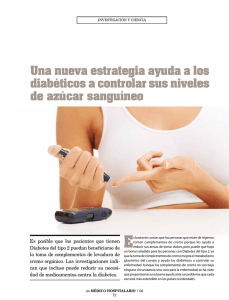 Una nueva estrategia ayuda a los diabéticos a controlar sus niveles