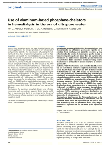 Use of aluminum-based phosphate-chelators in hemodialysis in the