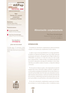 Alimentación complementaria - Asociación Española de Pediatría