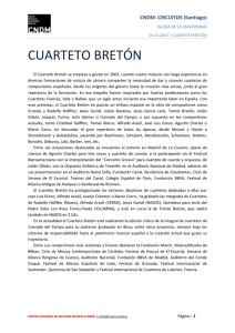 Biografía Cuarteto Bretón - Centro Nacional de Difusión Musical