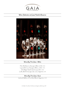Wines By The Glass - Gaia Hotel and Reserve