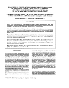 evaluación de fuentes n|trogenadas (15n) en tres variedades