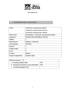 Traducción Editorial B. Inglés - Universidad Pablo de Olavide, de