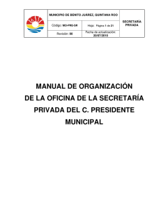 manual de organización de la oficina de la secretaría privada del c