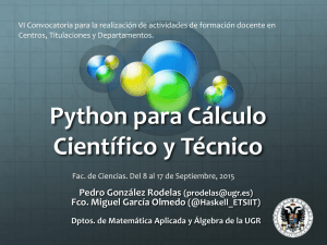 Python para Cálculo Científico y Técnico